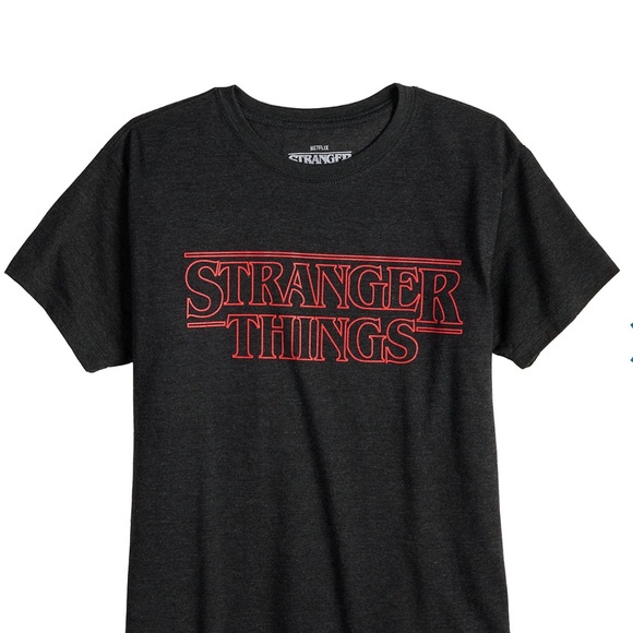 Boy's Stranger Things Logo Design T-Shirt (-Large) - Picture 3 of 3